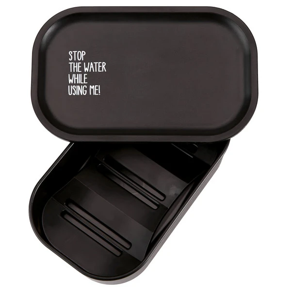 STOP THE WATER WHILE USING ME! SOAP BOX, FÜR 2 WATERLESS PRODUKTE Dose BLACK – Bild 4